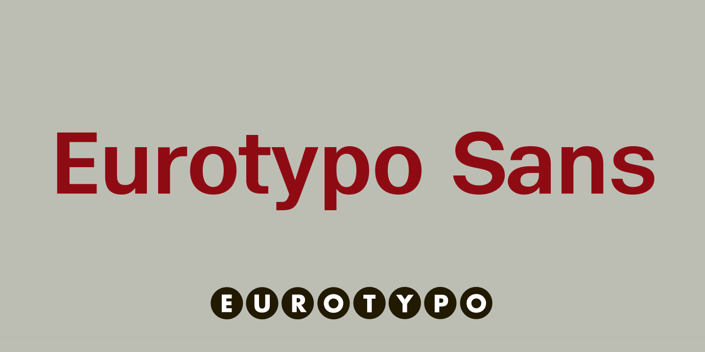 Шрифт Eurotypo Sans